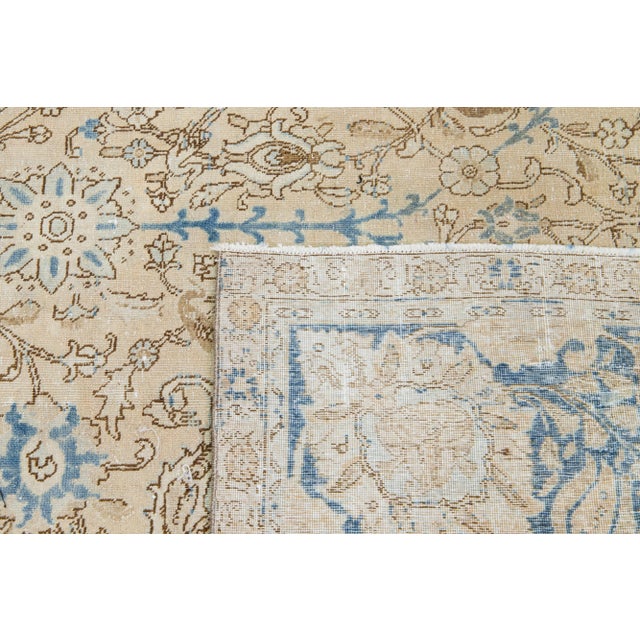 Textile Allover Designed Antique Wool Rug Persian Tabriz From 1910s in Beige For Sale - Image 7 of 9