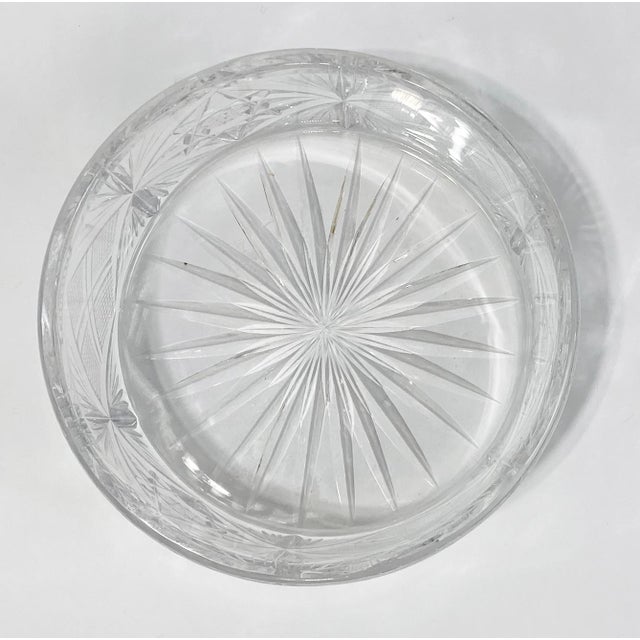 Silver Antique Cut Glass Powder Jar or Vase With Silver Lid For Sale - Image 8 of 9