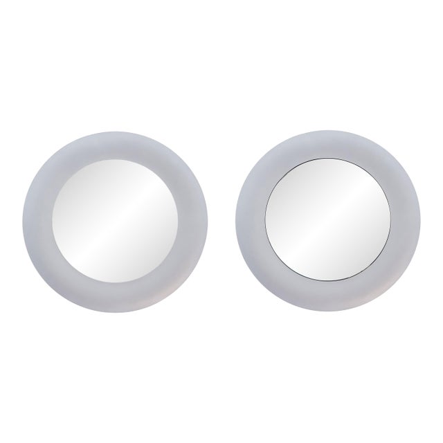 1970s Pair of Modernist Mirrors by Lorenzo Burchiellaro For Sale
