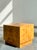 Mid-Century Modern Vintage Boho Burl Wood Cube Side Table For Sale - Image 3 of 12