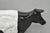 Arts & Crafts Antique Black and White Dairy Cow Cast Iron Painted Large Figural Door Stop For Sale - Image 3 of 9
