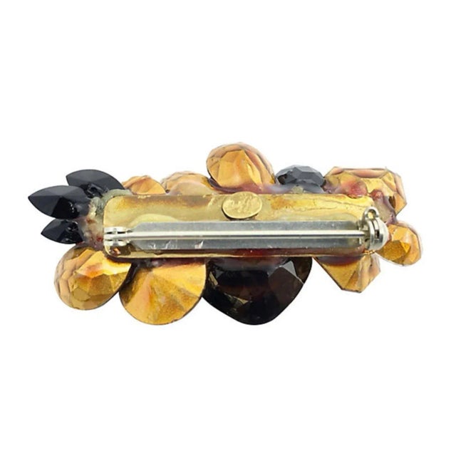 1980s Wendy Gell Yellow, Brown, and Black Bangles, Earrings, Brooch Jewelry Set - 6 Pieces For Sale - Image 10 of 11