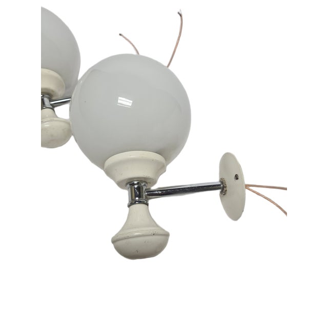 Metal Art Deco Sconces, Poland, 1970s, Set of 2 For Sale - Image 7 of 11