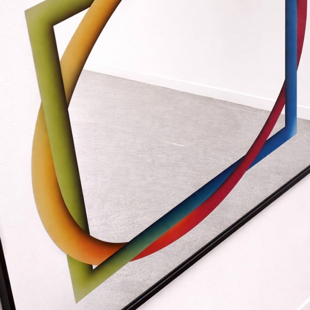 1970s Rare Geometric Mirror by Rogelio Polesello for Morphos Acerbis, Italy, 1970s For Sale - Image 5 of 8