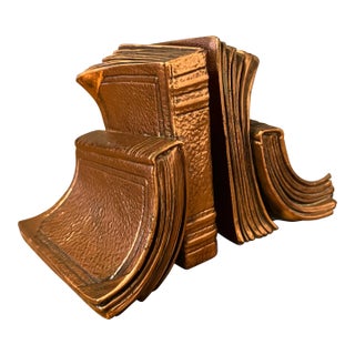 1930’s Copper Plated Bookends - a Pair For Sale