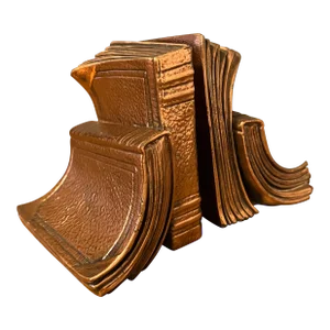 1930’s Copper Plated Bookends - a Pair