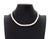 Classic Freshwater Pearl 18k Yellow Gold Diamond Necklace For Sale