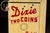 Vintage Dixie “Two Coins and It’s Automatic” Laundry Sign For Sale - Image 4 of 5