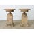 A magnificent pair of circa 1880 English garden urns in the form of tazzas, rising from heavy pedestals to install in the...