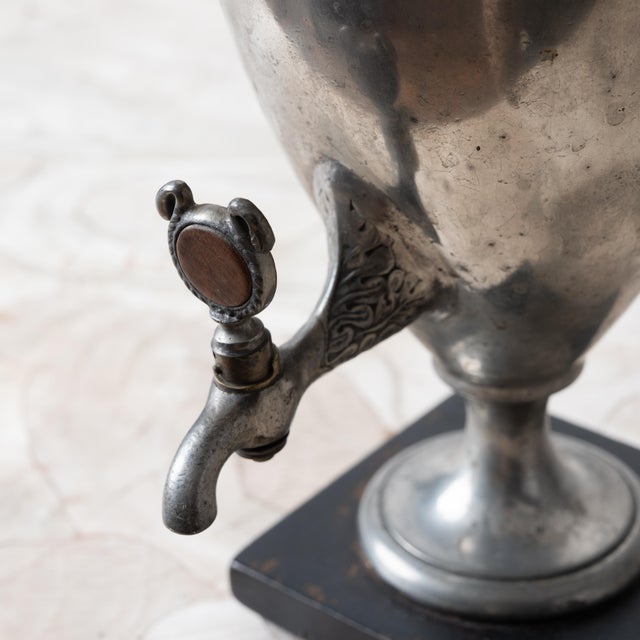 19th Century English Pewter Hot Water Urn Lamp, 19th Century For Sale - Image 5 of 9