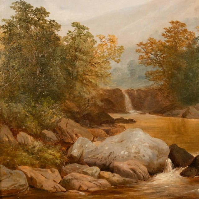 Antique English 19th Century Oil Painting River Lyn Landscape Barnstaple Devon by Albert Lane For Sale - Image 14 of 17