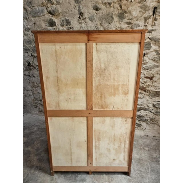 Vintage French Tambour Cabinet in Oak, 1960s For Sale - Image 12 of 18