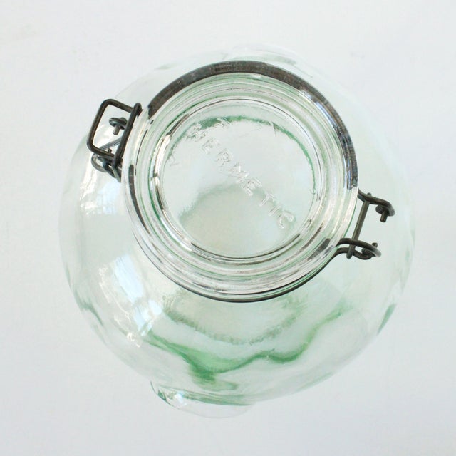 Vintage French Glass Storage Jar/Wire-Bail For Sale In Los Angeles - Image 6 of 6