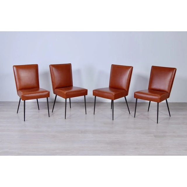 Italian Table and Office Chairs from Trau, 1960s, Set of 5 For Sale - Image 16 of 18