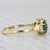 2010s 1.69ctw Green Chrome Diopside Diamond 3-Stone Ring 18k Yellow Gold Size 7.5 For Sale - Image 5 of 8