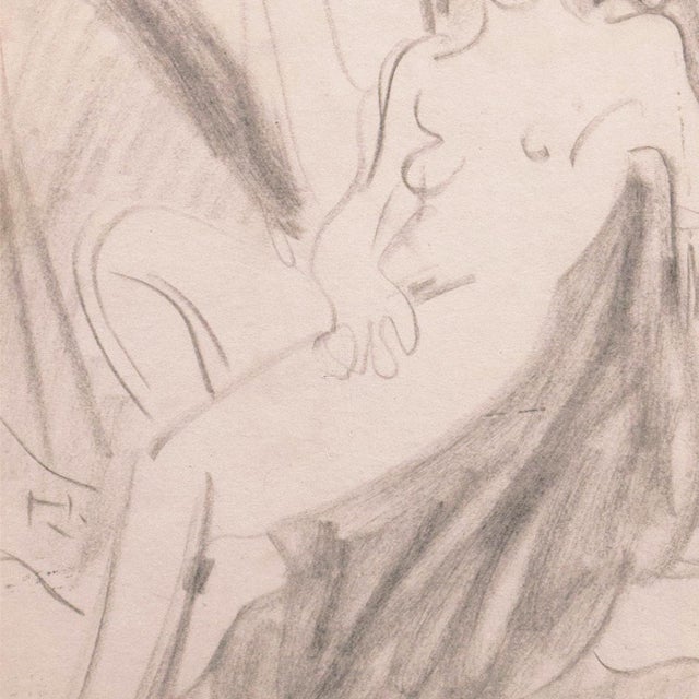 Victor Di Gesu 'Seated Nude' by Victor Di Gesu, Paris, Louvre, Salon D'Automne, Académie Chaumière, Carmel, Los Angeles County Museum of Art For Sale - Image 4 of 9