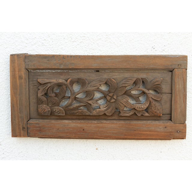 Asian Hand-Carved Asian Architectural Panel For Sale - Image 3 of 6
