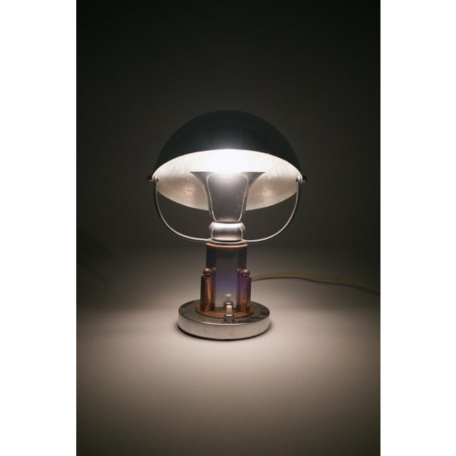 Vintage French Table Lamp in Copper and Chrome, 1930 For Sale - Image 18 of 18
