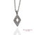 Contemporary 18k(750) White Gold Natural Diamond Rhombus Shape Pendant Necklace With Chain For Sale - Image 3 of 11
