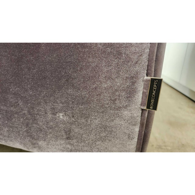 Rove Concepts Purple Velvet Sofa For Sale - Image 11 of 11