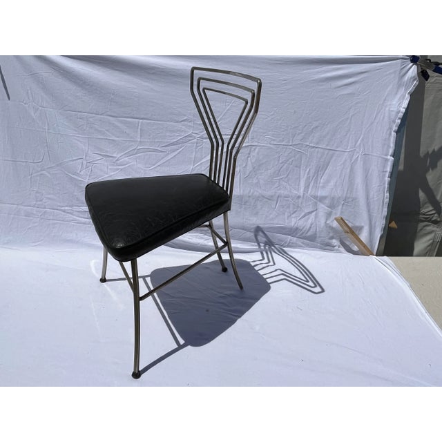 Metal Mid Century Modernist Martini Chair For Sale - Image 7 of 9