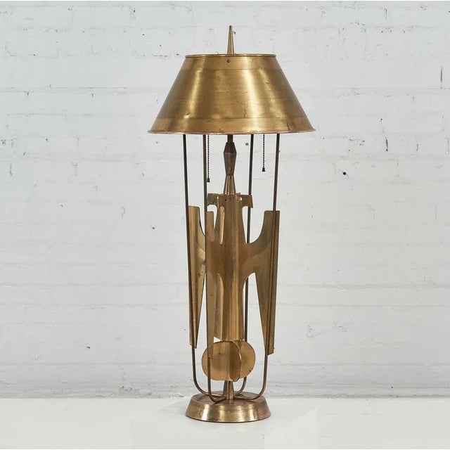Brass Tommi Parzinger Brass Lamp, 1955 For Sale - Image 8 of 8