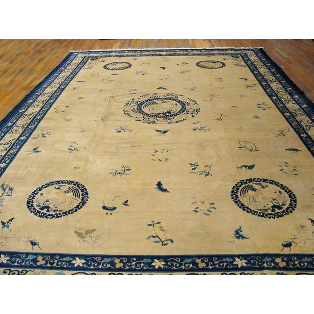 Antique Chinese Peking rug. Size: 11'8" x 17'3".
