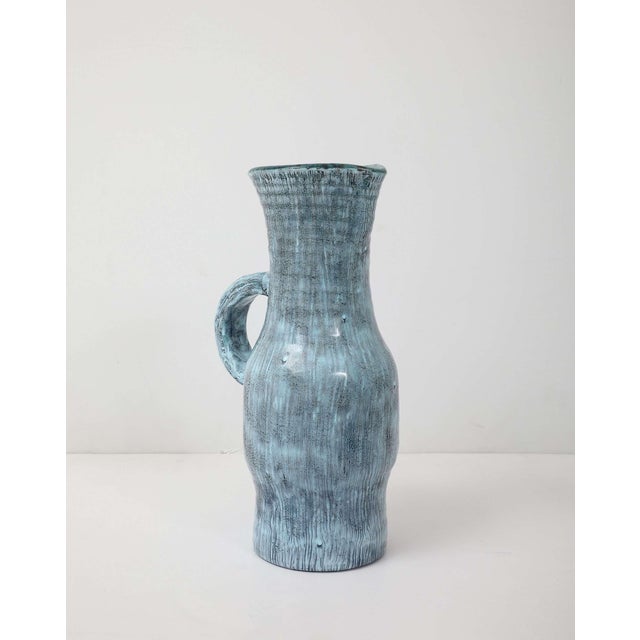 Accolay Turquoise Striated Pitcher For Sale In New York - Image 6 of 7