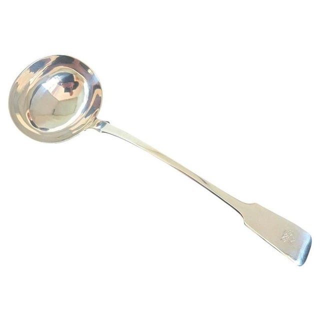 Antique George IV Sterling Silver Griffin Crest Soup Ladle, 1829 For Sale - Image 18 of 18