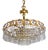 Brass and Lead Crystal Chandelier from Schröder & Co., 1970s For Sale