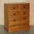 Vintage English Pine Military Campaign furniture to include one large chest of drawers and a pair of side table drawers....