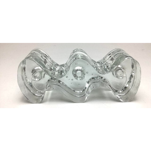 1960s Mid Century Glass Arkipelago Candle Holder by Timo Sarpaneva For Sale - Image 5 of 7