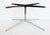 Florence Knoll Oval Carrara Marble Dining Table, Signed Stainless Steel Base For Sale In Miami - Image 6 of 8