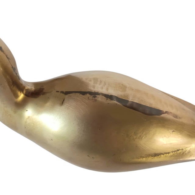 Pair of Vintage Brass Duck Decoy Figurines or Bookends 9" For Sale - Image 10 of 14