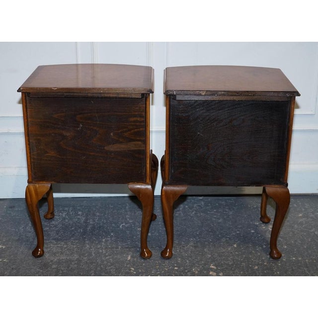 Art Deco Style Burr Walnut Nightstands, Set of 2 For Sale - Image 18 of 18