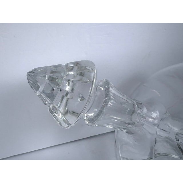 Sculptural Cut Crystal Tilted Decanter With Stopper, Attributed to Marquis by Waterford Omega For Sale In Orlando - Image 6 of 8