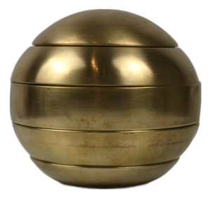 Italian Brass Ashtray by Tommaso Barbi, 1970s