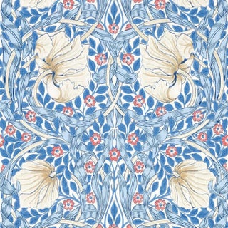 Morris & Co Pimpernel Wallpaper in Woad - a Sample For Sale
