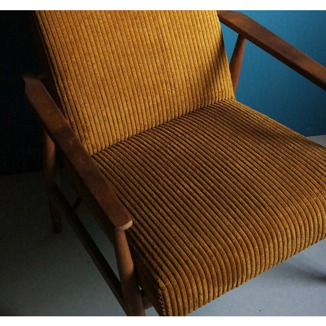 Handpicked by WorkshopOfForms Vintage from the 1960s Materials: wood, fabric, natural wood, Beech, oil Overall width: 58...
