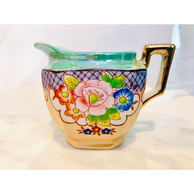 1930s Japanese Lusterware Complete Tea Set for Six- 21 Pieces For Sale - Image 4 of 11