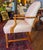 Wood Vintage Wood Frame, Pink Stripe Upholstered Arm or Side Chair For Sale - Image 7 of 7