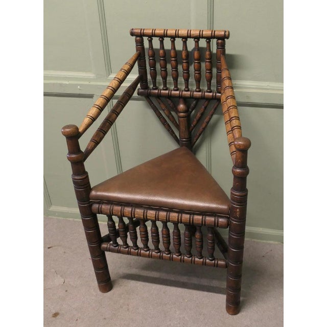 19th Century Oak Turners Chair, 1850 For Sale - Image 3 of 7