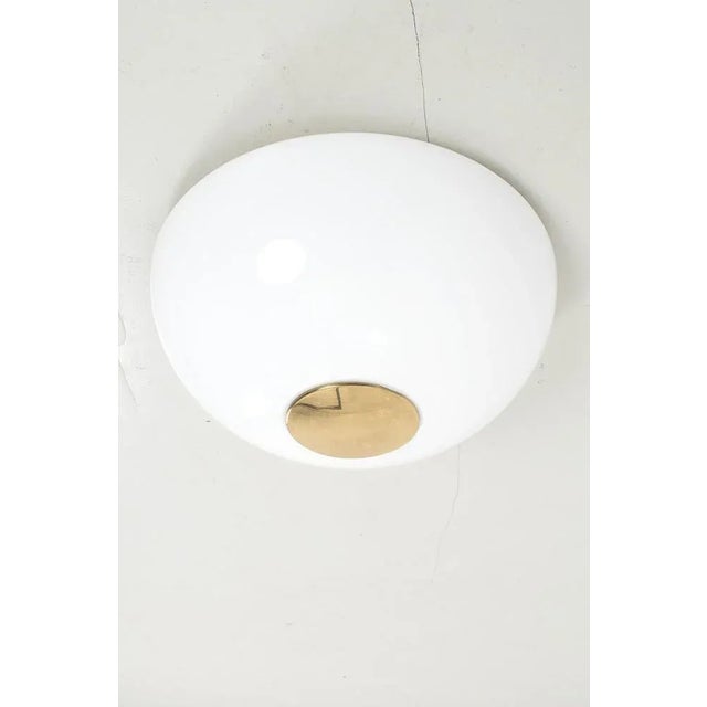Metal Ceiling Lamp with Brass and Glass For Sale - Image 7 of 7