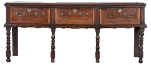 English Vernacular Oak Dresser Base, 1750s