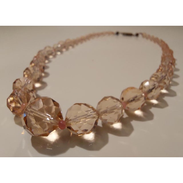 Pink Vintage Swarovski Crystal Necklace with Pink Topaz, 1960s For Sale - Image 8 of 8