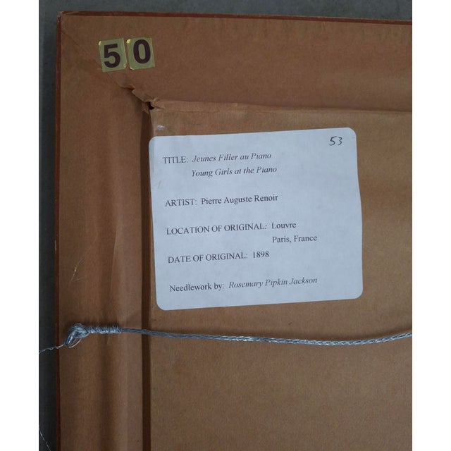 Rosemary Pipkin Jackson (American 20th C.), After Pierre Auguste Renoir, Young Girls at the Piano For Sale - Image 9 of 10