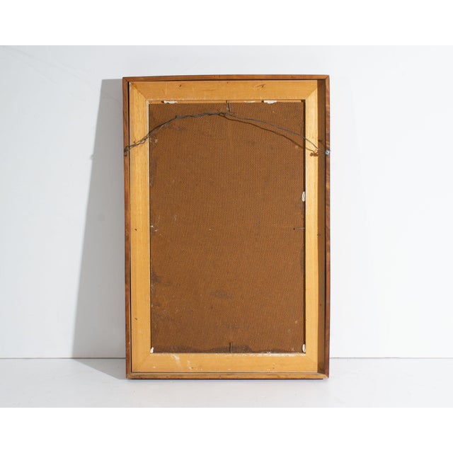 Paper Abstract Oil on Board Painting by Harry Mintz For Sale - Image 7 of 7