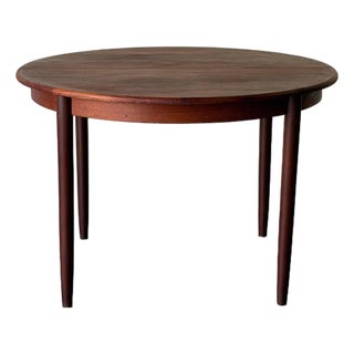 Vintage Danish Teak Round Dining Table – Mid Century Modern Scandinavian Table 1960s For Sale