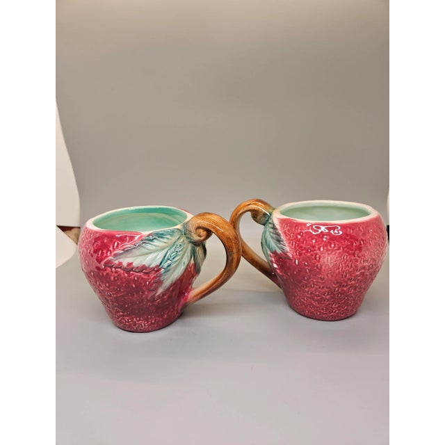 Vintage Ancora Strawberry Coffee Mugs, Made in Itay For Sale - Image 4 of 6