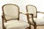 Antique Rococo Oak Armchairs with Light Beige Upholstery, Sweden, 1850s, Set of 2 For Sale - Image 4 of 9